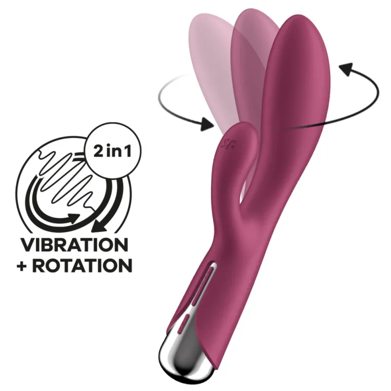 Satisfyer Vibro Rabbit Spinning Rabbit 1 11 x 3.5cm Framboise